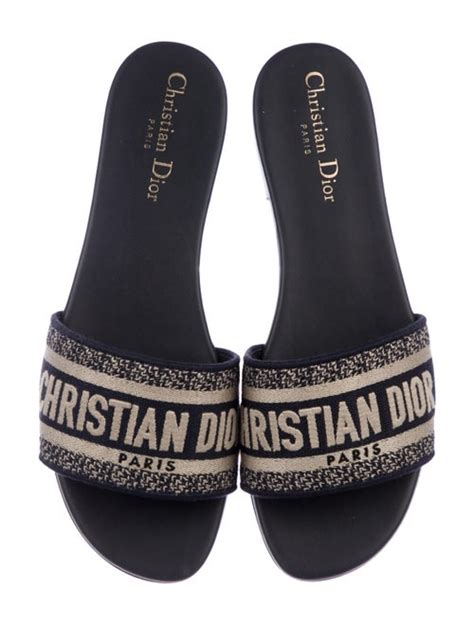 christian dior slide kcf147lab|Women's CHRISTIAN DIOR Flat Sandals .